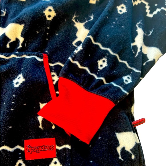 Tipsy Elves Adult Pajama Onesie Male Size XL Full Zip Hooded - Picture 3 of 4